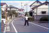 Regular two lanes road in Japan